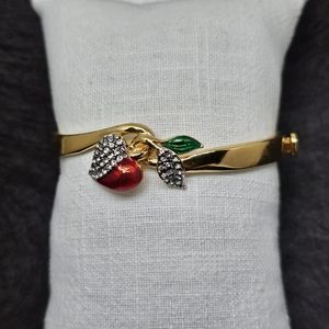 Retired Juicy Couture Cherry Crystal Bangle Bracelet